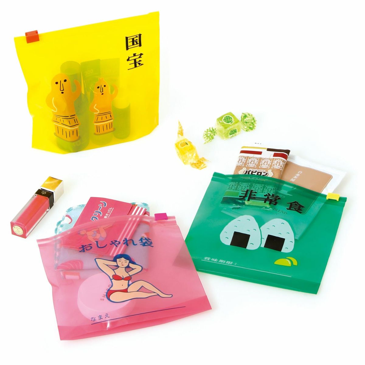 Hightide New Retro Zipper Bag M (Pack of 6)