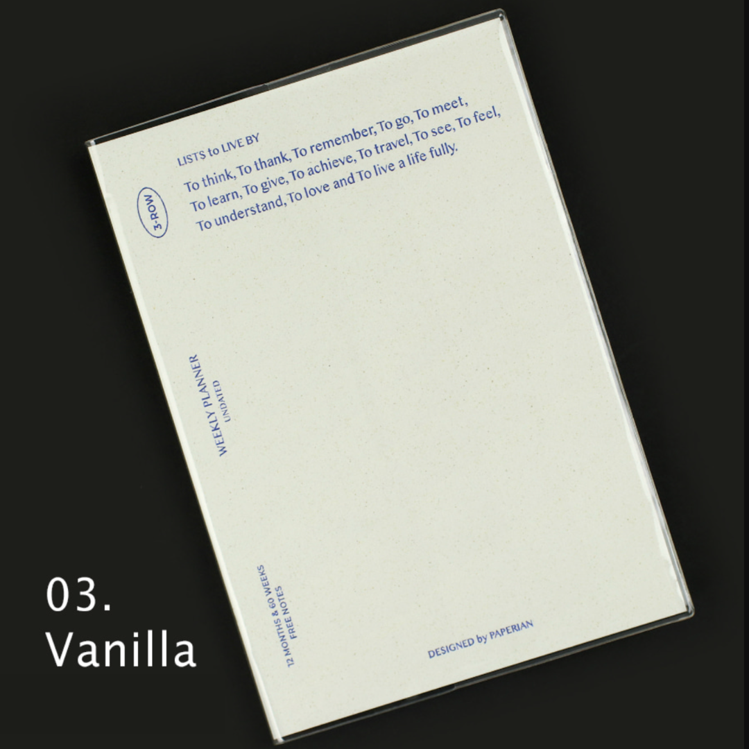 Paperian Lists To Live By Undated Planner