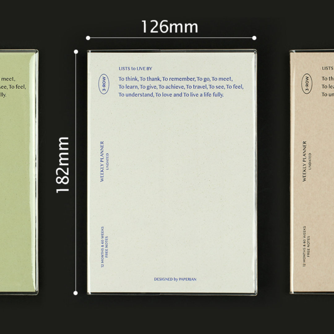Paperian Lists To Live By Undated Planner