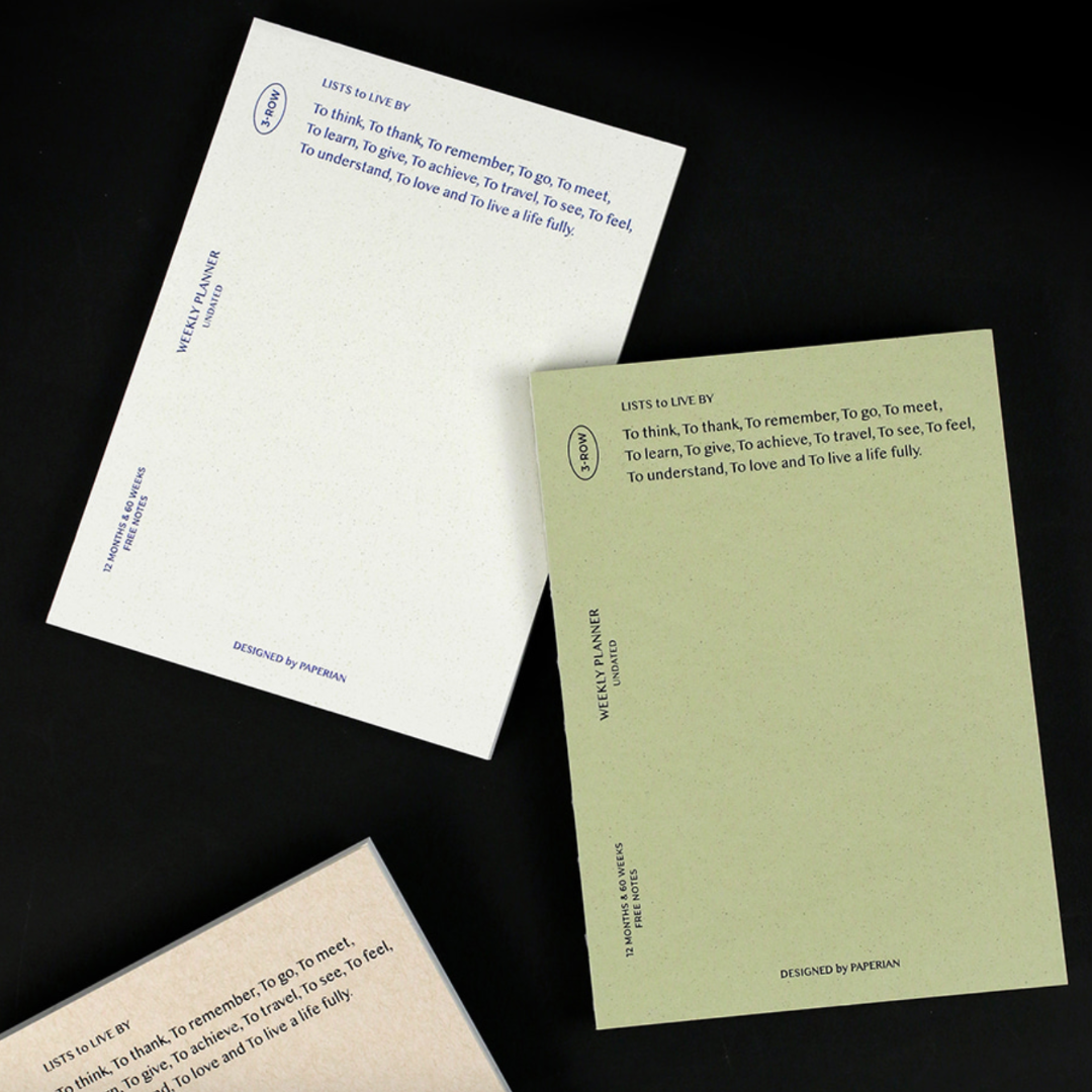 Paperian Lists To Live By Undated Planner