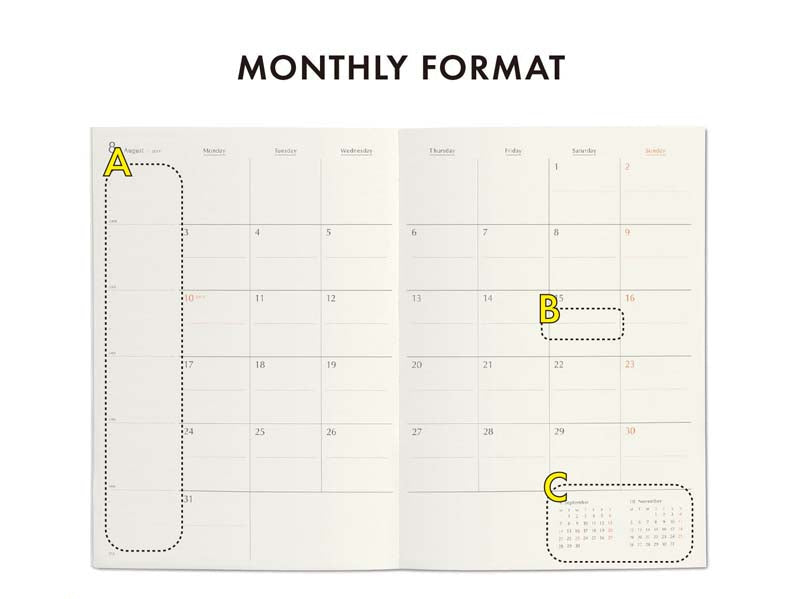 Hightide 2026 Fügen Planner A5 Monthly