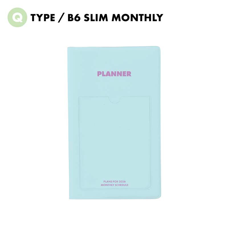Hightide 2026 Pop-Colour B6 Monthly Planner