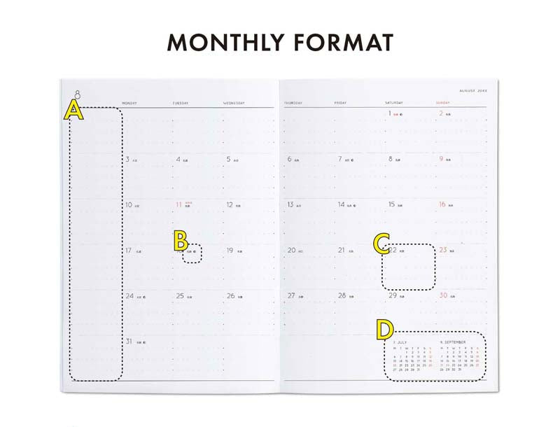 Hightide 2026 Nähe B6 Weekly Vertical Planner