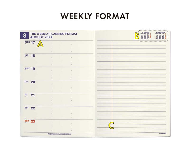 Hightide 2026 Minute Manager A5 Weekly Planner