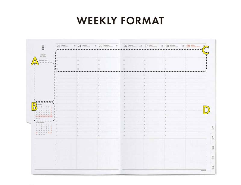 Hightide 2026 Nähe A5 Weekly Vertical Planner