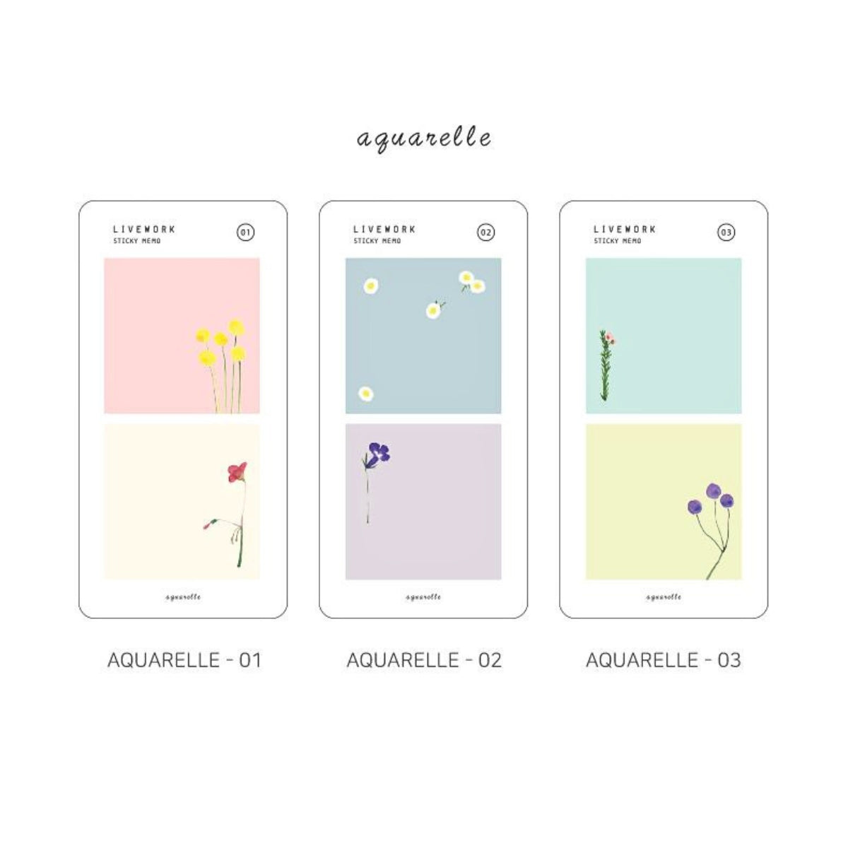 Livework Memo Sticky Note Set – 80 Sheets