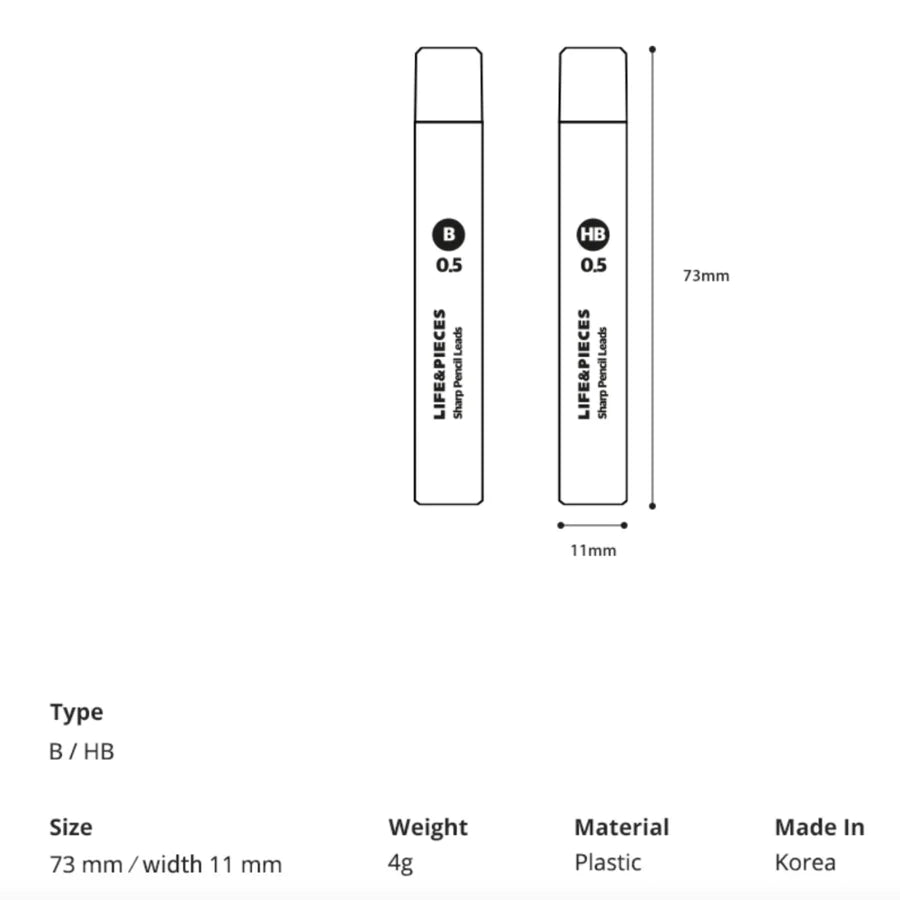 Livework LIFE & PIECES Lead Refill 0.5mm - REFILL