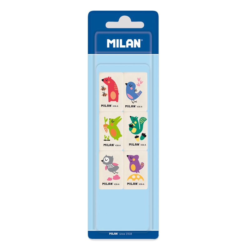 Milan Synthetic Eraser 436A [Blister pack of 6]