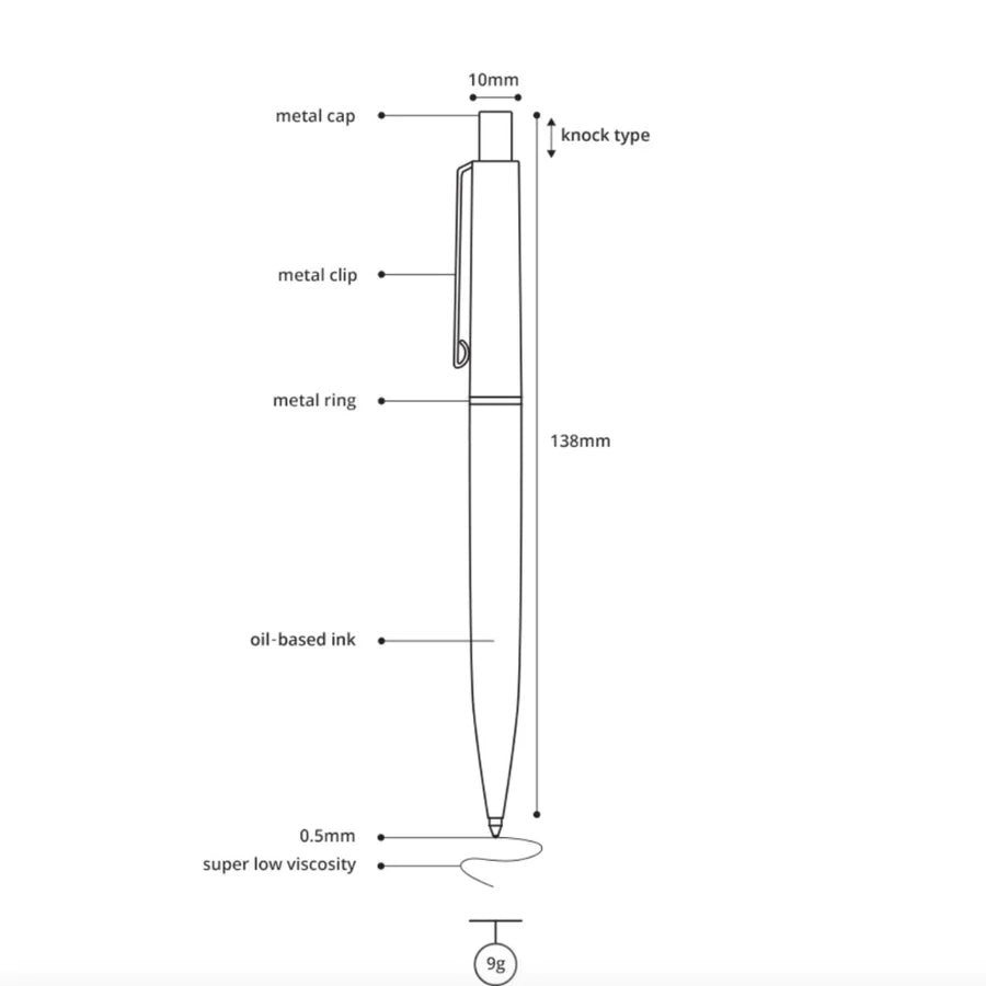 Livework LIFE & PIECES Classic Ballpoint Pen 0.5mm