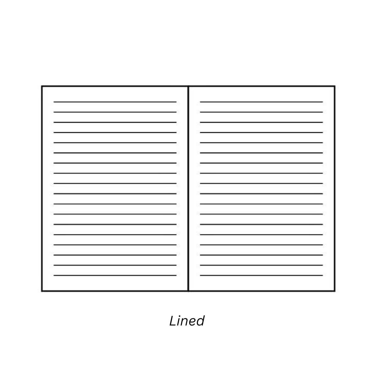 Ciak CANVAS lined paper notebook 15x21cm open to show neatly ruled pages for everyday writing.