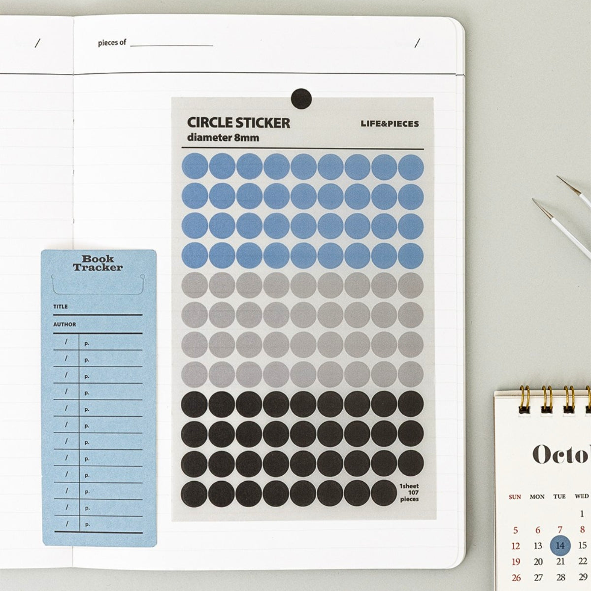 Livework LIFE & PIECES Circle Figure Sticker Set