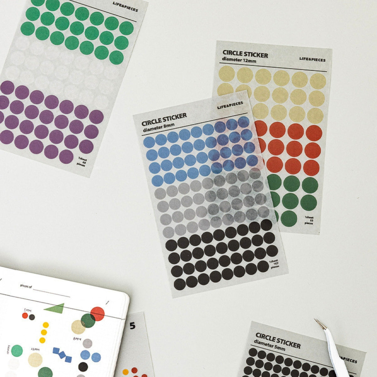 Livework LIFE & PIECES Circle Figure Sticker Set