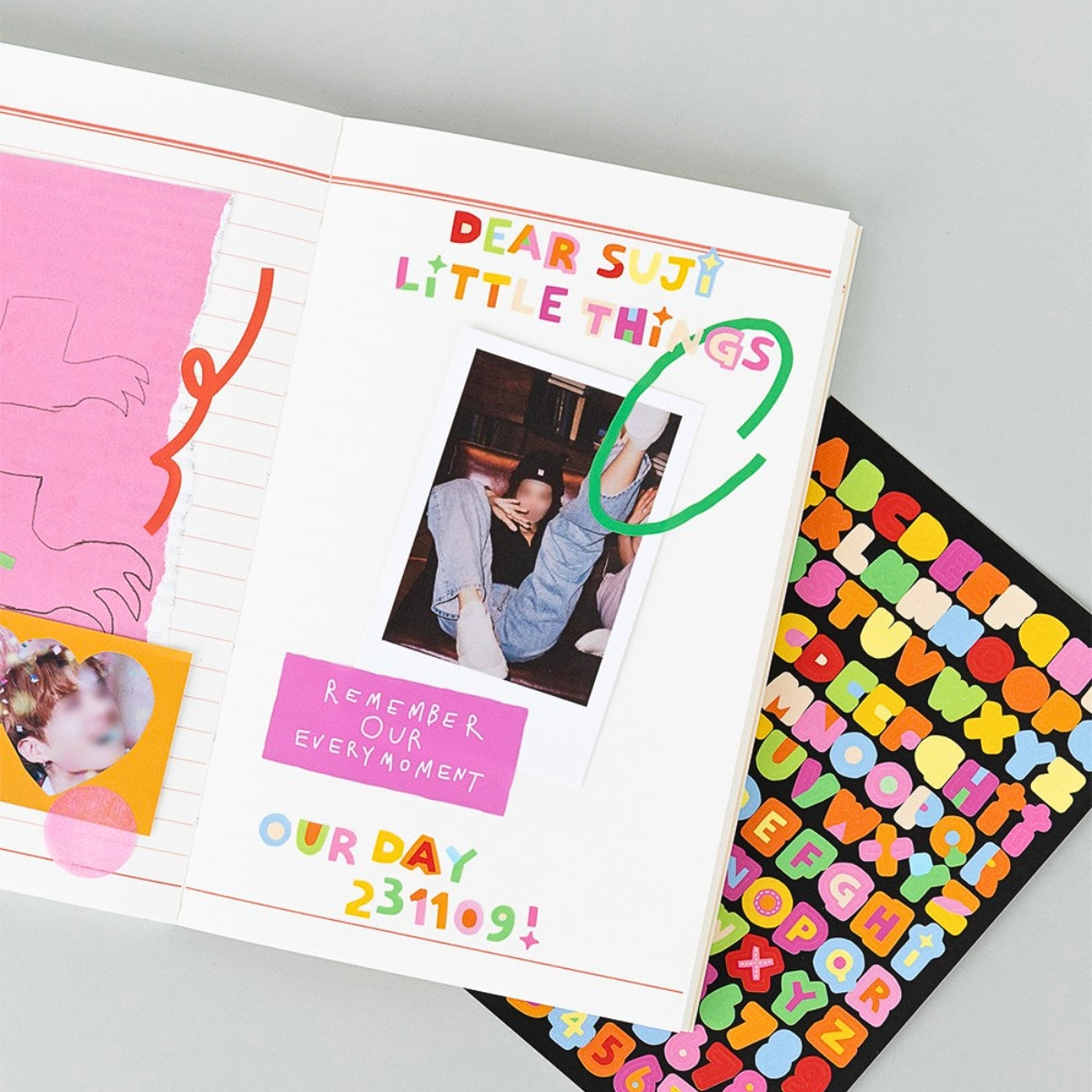 Livework Little Things Cutting Colour Typo Removable Sticker Pack – 8 Sheets