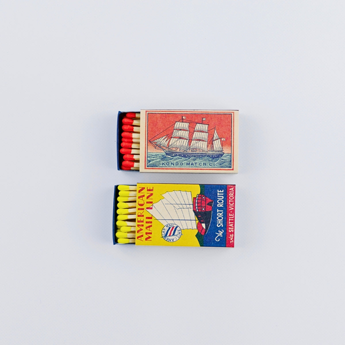 MDF Assorted Retro Matches - Mariner’s Box - Trade Pack of 6 Units