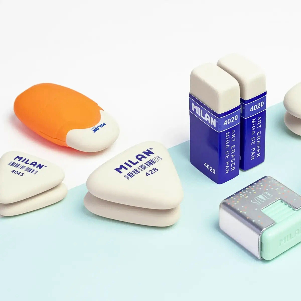 Milan 428 Triangular Erasers Set