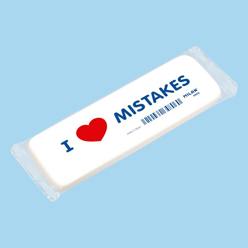 Milan 4806 I ❤️ Mistakes Extra-Large Eraser