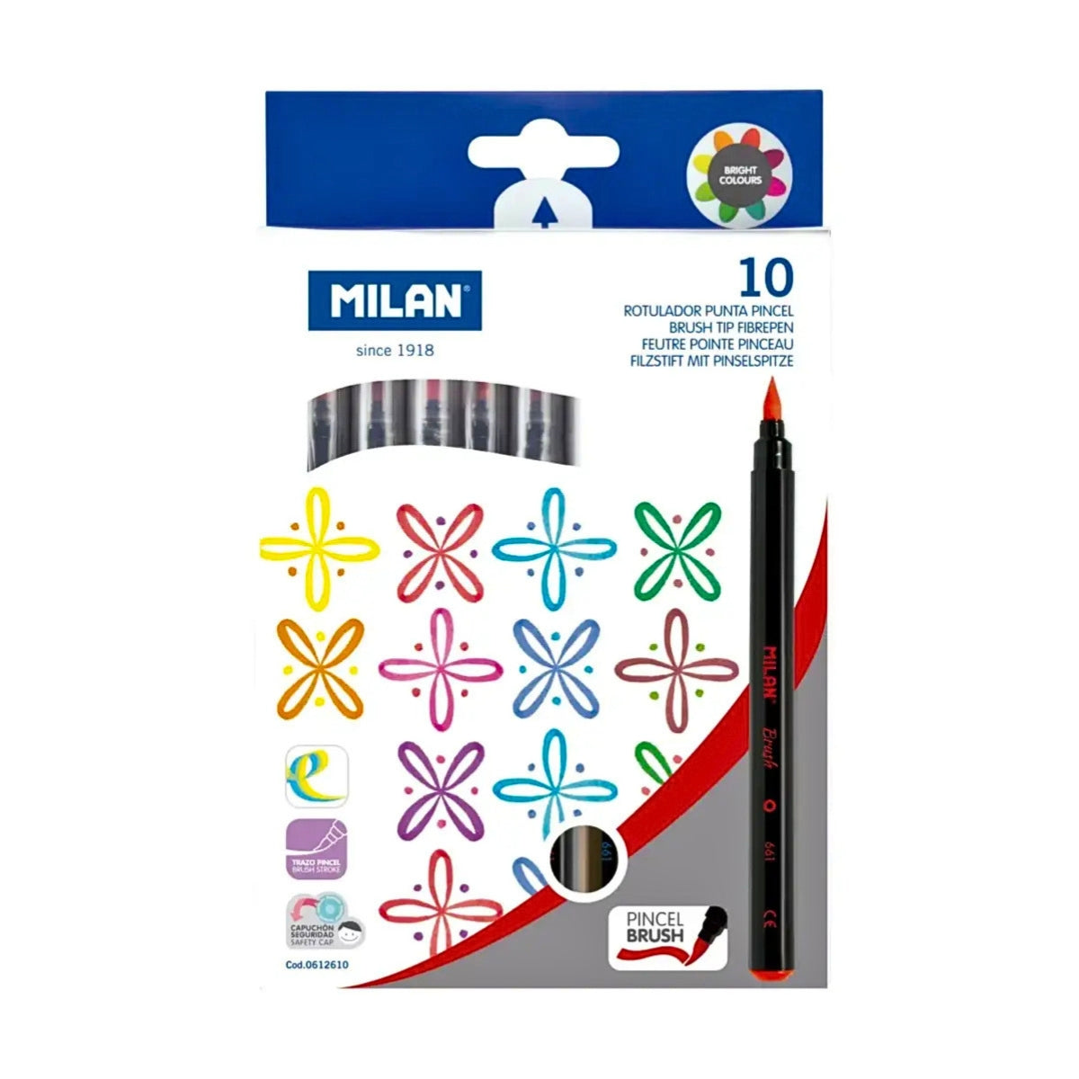 Milan Brush Tip Fibrepens – Box Of 10
