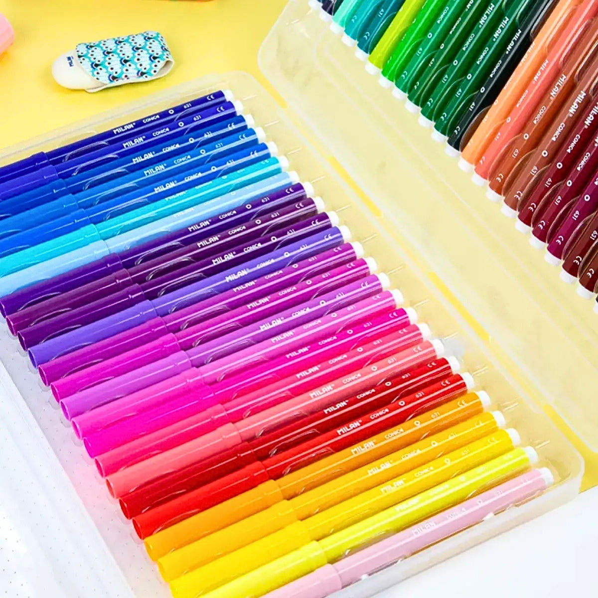 Milan Conical Tip Fibrepens (Set of 50 Colours)
