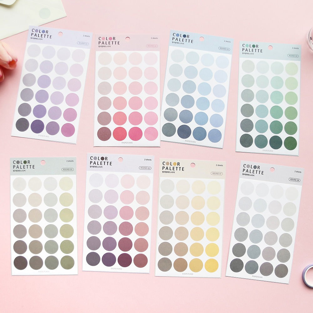 Paperian Colour Palette Stickers - Round