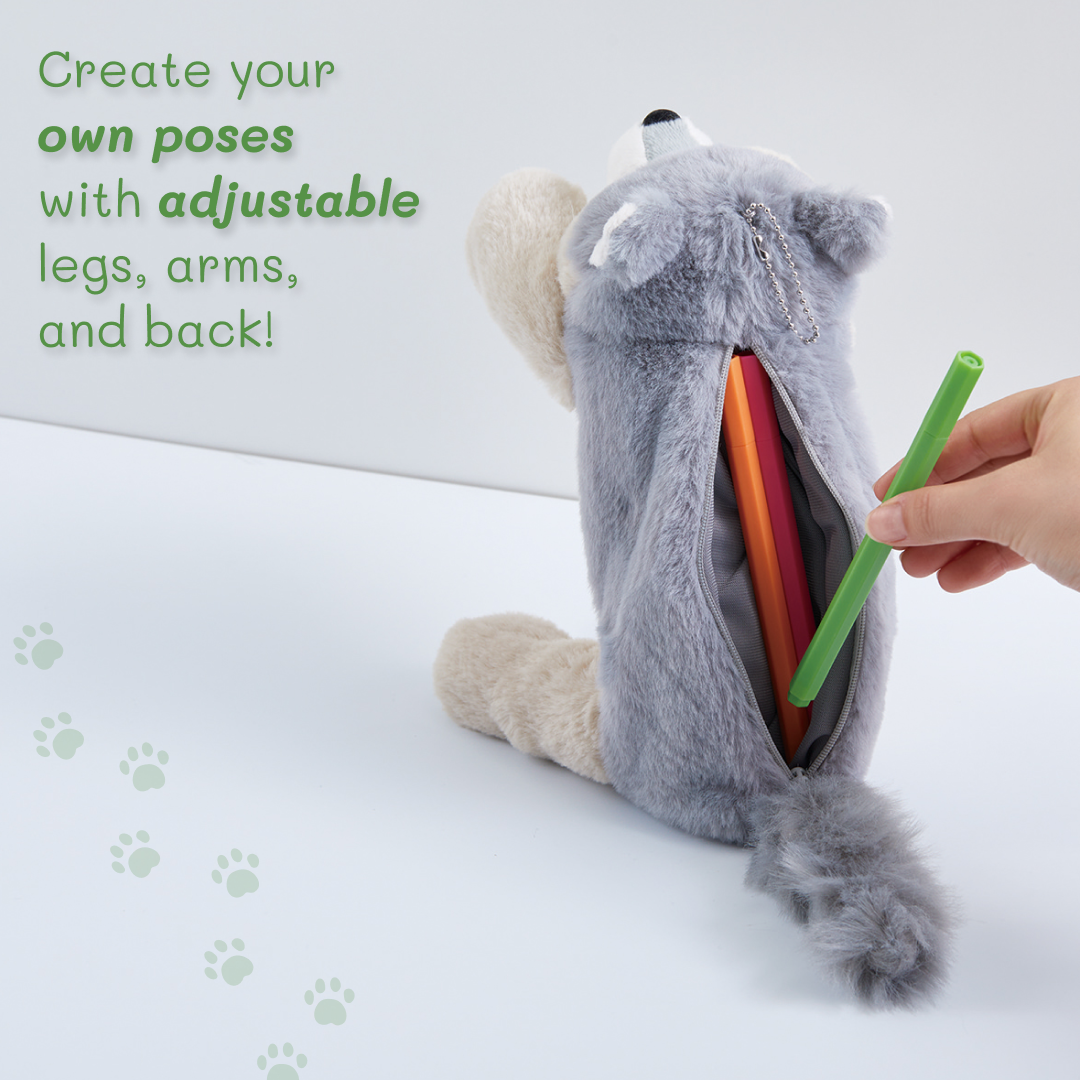 KING JIM Pouzoo Playful Animal Design Pen Pouch