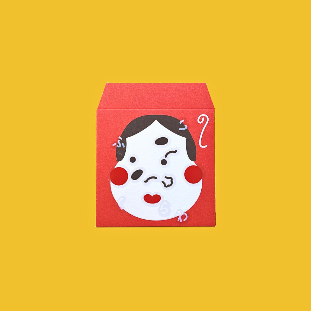 Sikigu Emboss Pochi Fukuwarai Gift Envelope with Sticker