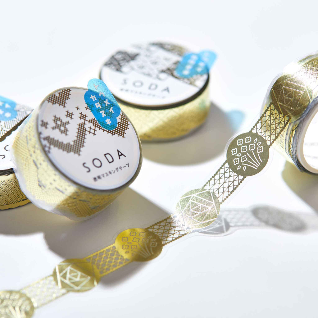 KING JIM SODA Foil & Die-Cut Masking Tape (20mm)