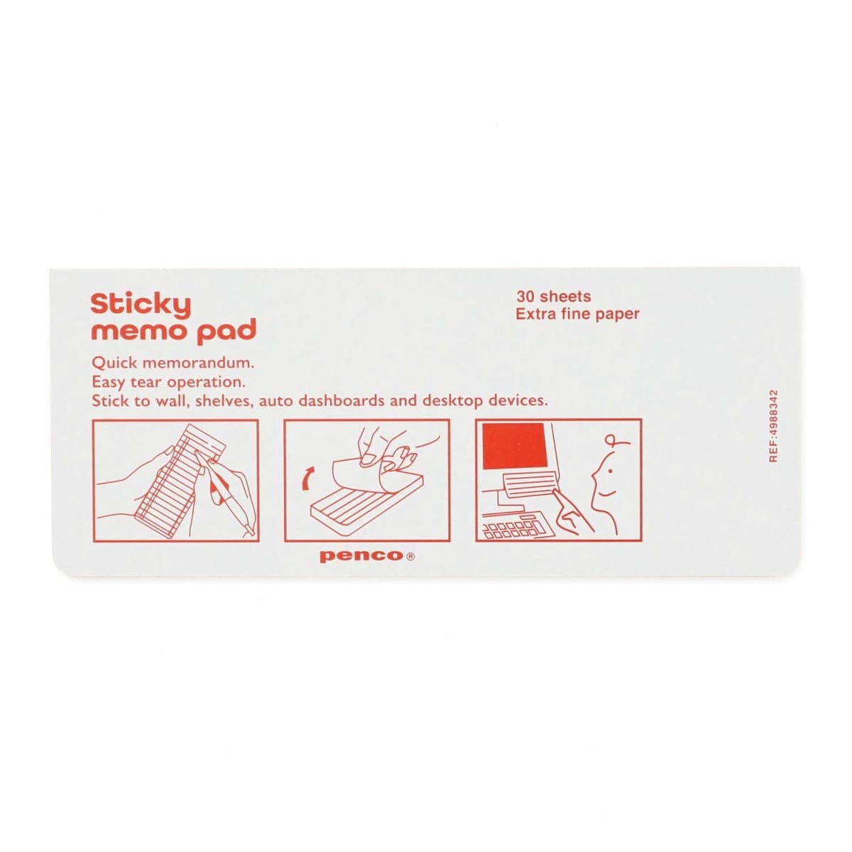 Hightide Penco Sticky Memo Pad Weekly