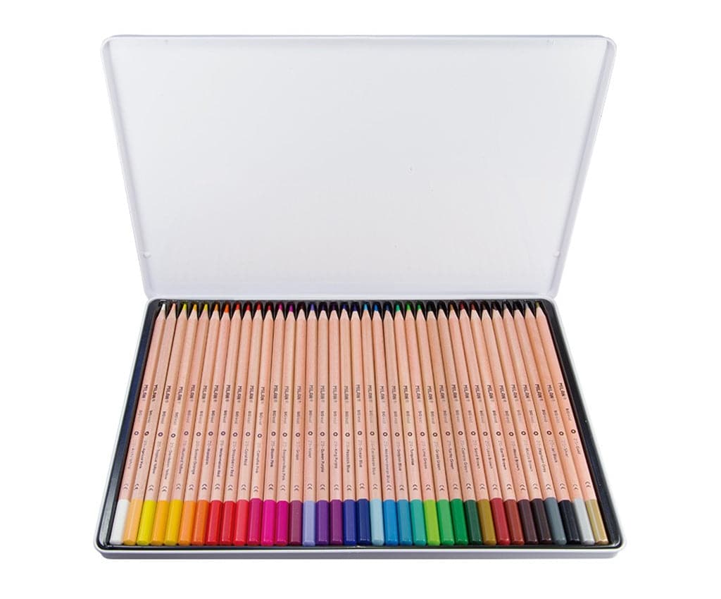Milan Metal Case of 36 Colour Pencils Ø 3.5 mm