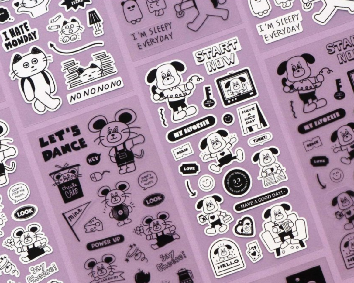 Iconic Line Drawing Planner Stickers