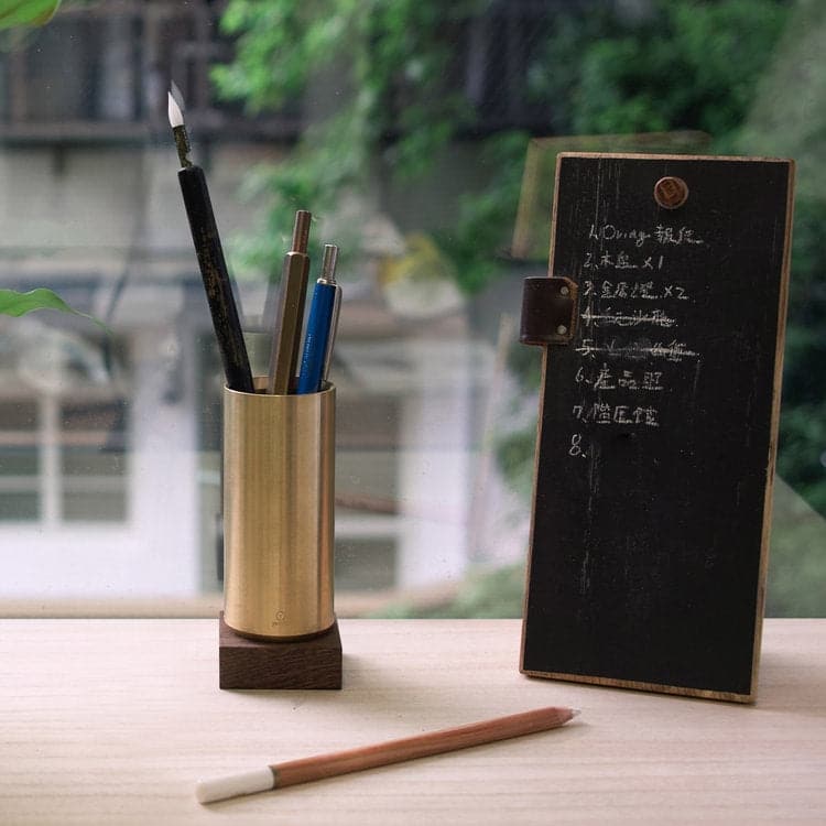 ystudio Classic Brass Pen Container