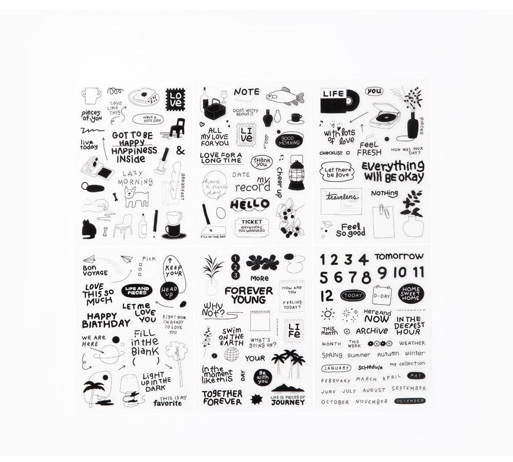 Livework Life & Pieces Sticker Collection, Clear Sheet