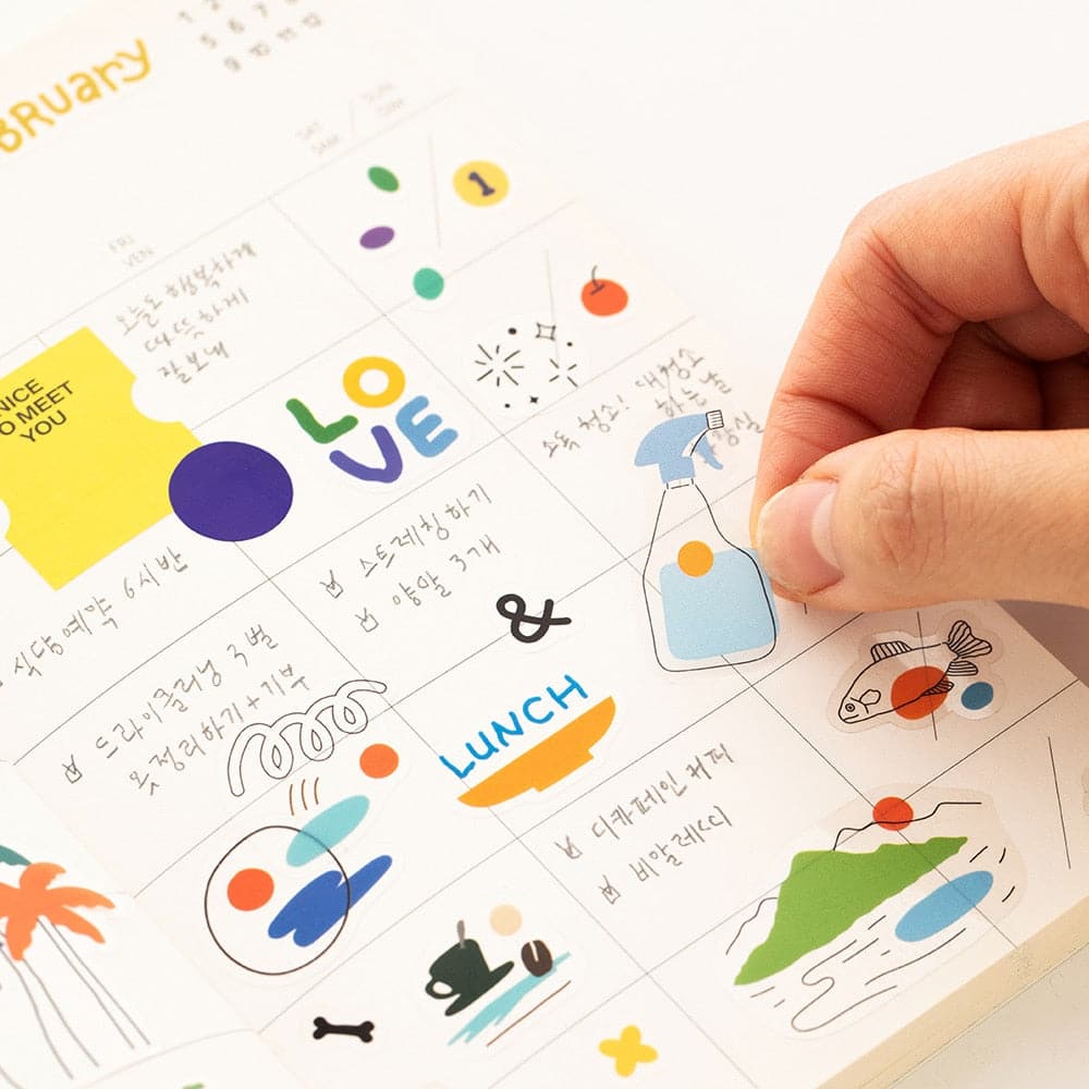 Livework Life & Pieces Sticker Collection, Clear Sheet