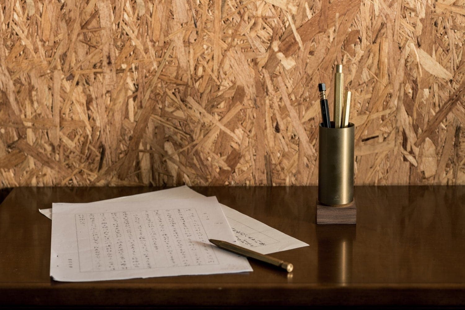 ystudio Classic Brass Pen Container