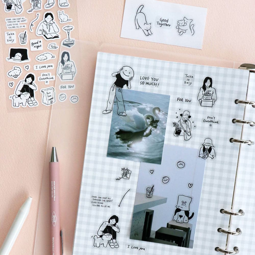 Iconic Line Drawing Planner Stickers