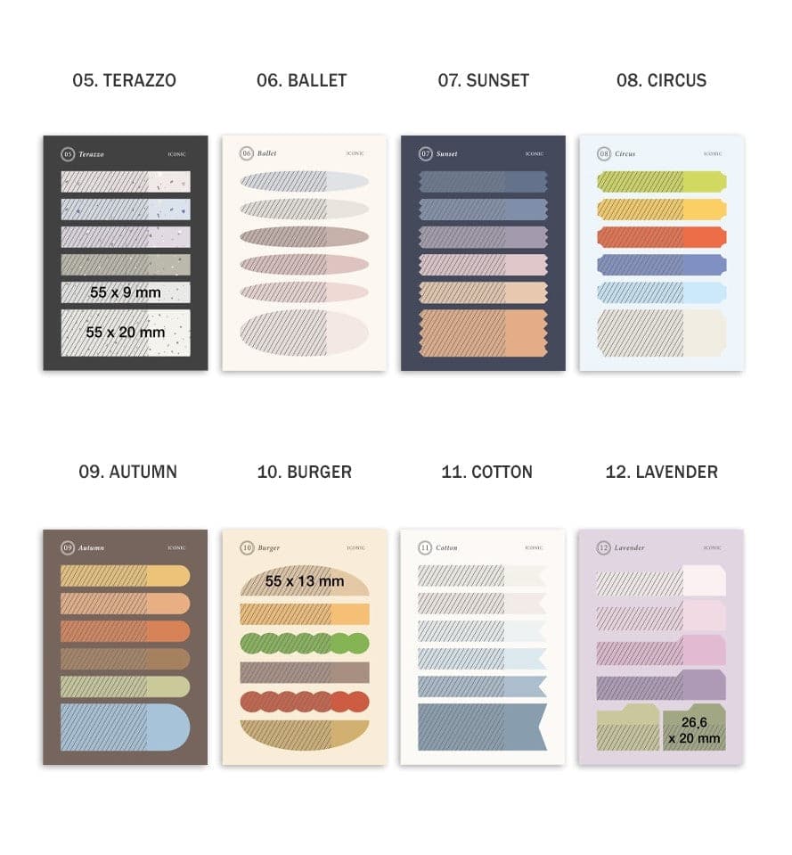 Iconic Sticky Planner Tabs