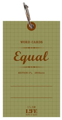 Life Word Card 'Equal' -- Graph 125 × 75 mm