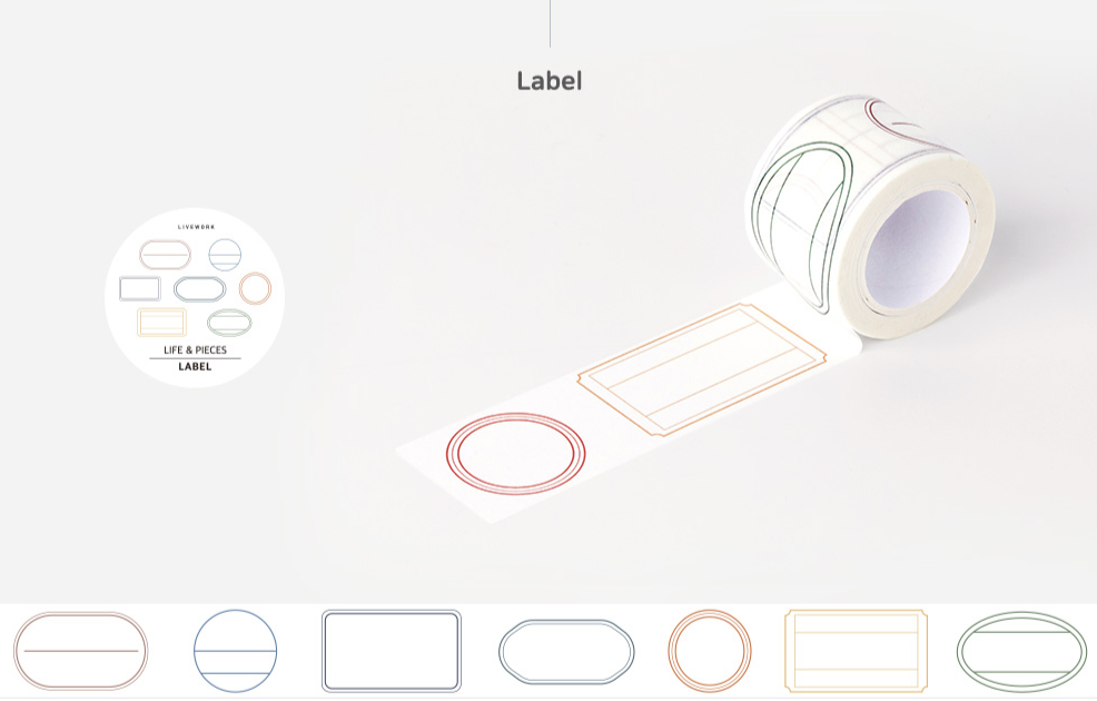 Livework Life & Pieces Paper Tape - 30mm - Labels