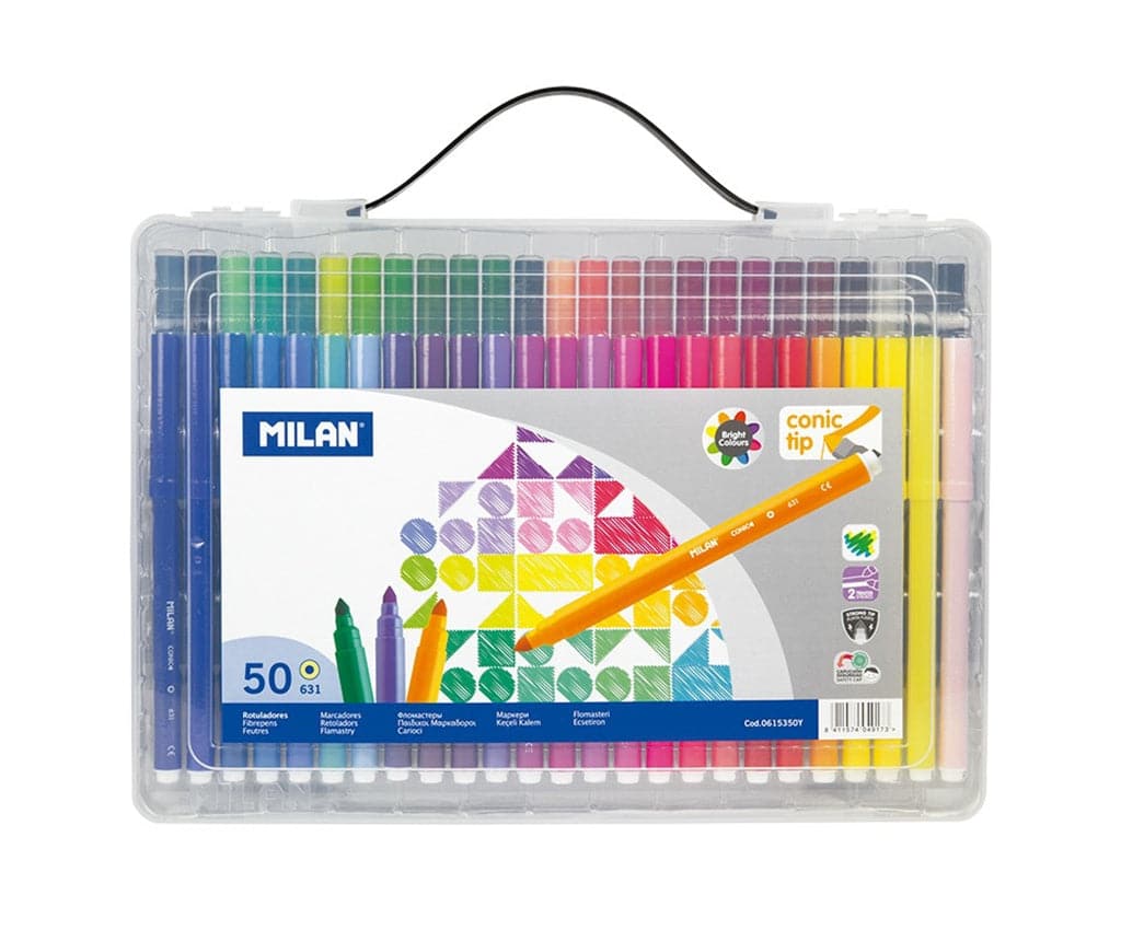 Milan Fibrepen Colouring Pens - Case of 50 Colours