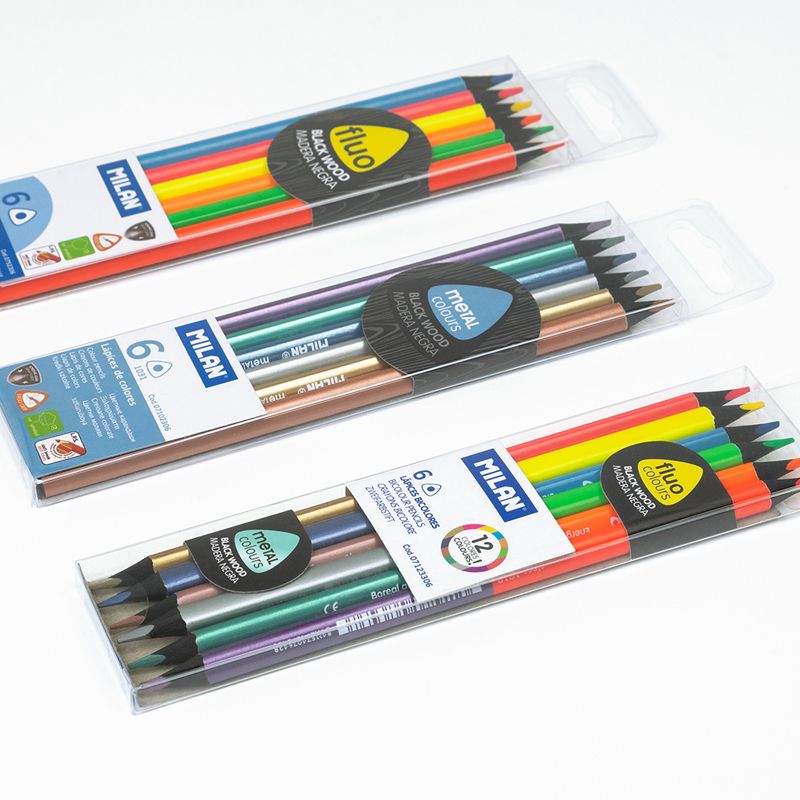 Milan Metallic Coloured Pencils [6 Pencils]