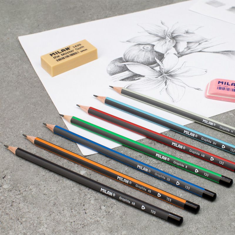 Milan H Graphite Triangular Pencils [Box of 12 pencils]