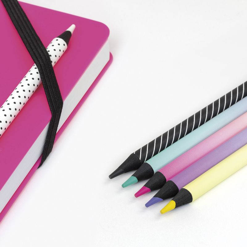 Milan 6 x Round Colour Pencils [Sunset / Black Wood]