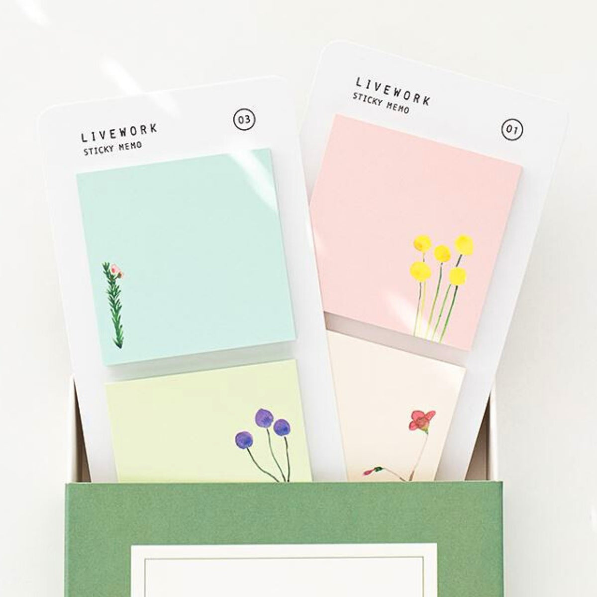 Livework Memo Sticky Note Set – 80 Sheets