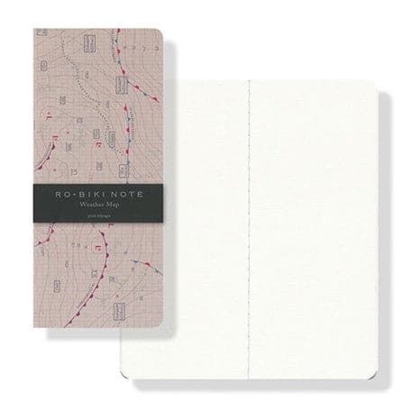 Yamamoto Paper RO-BIKI NOTE Plain Notebook – Weather Map Design