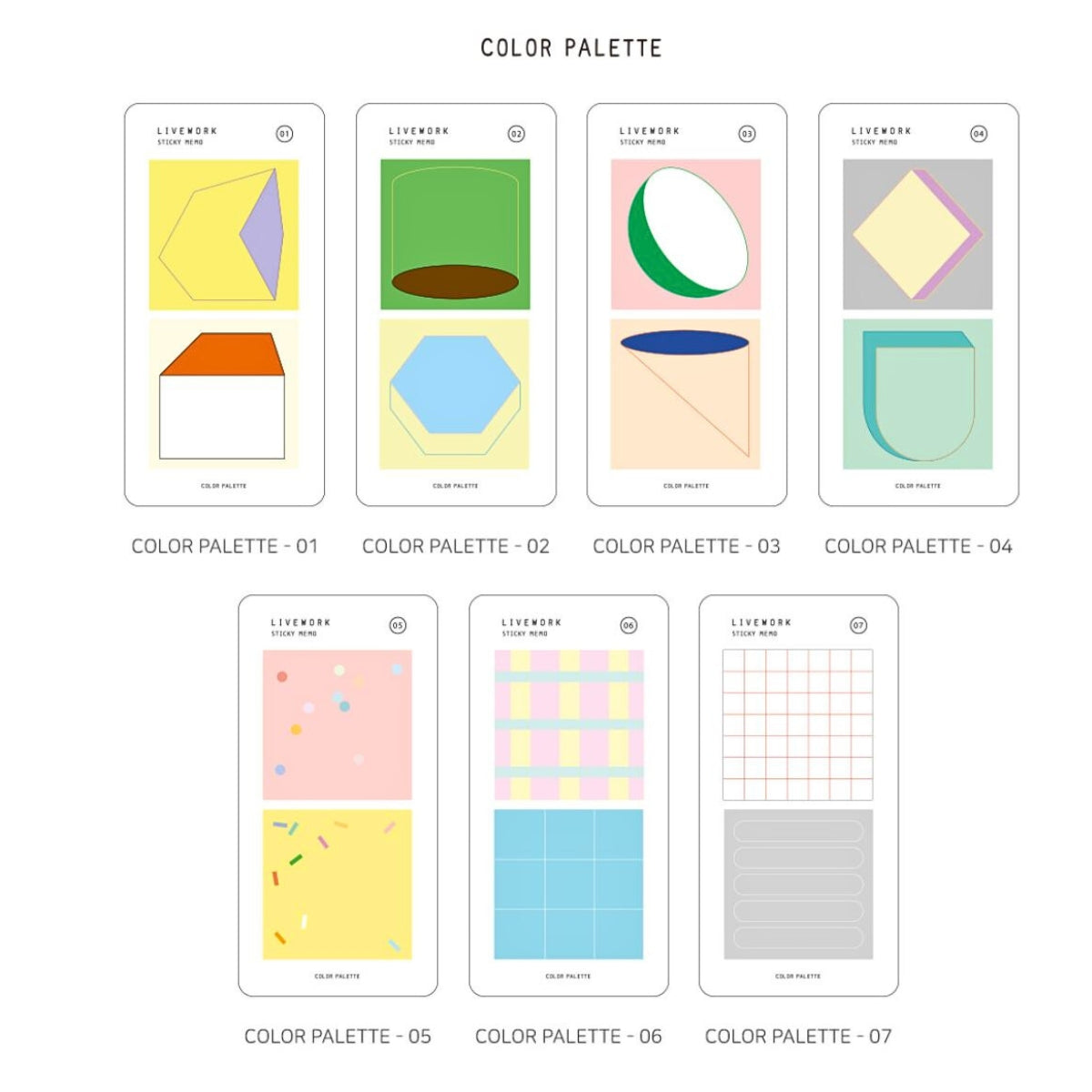 Livework Memo Sticky Note Set – 80 Sheets