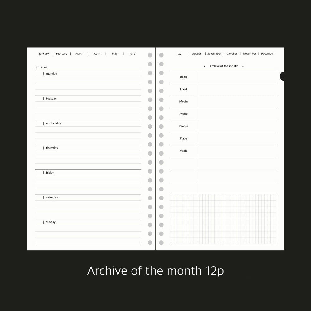 Paperian Archive Undated Weekly Planner