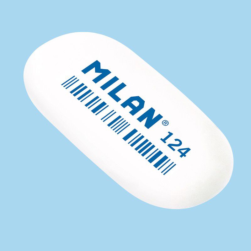 Milan Oval 124 Synthetic Erasers [Blister pack of 3]