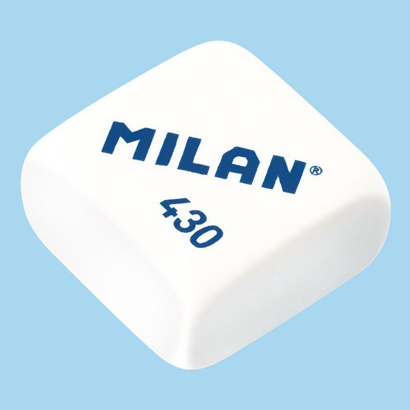 MILAN COMPACT Sharpener + 2 x Erasers [assorted colours]