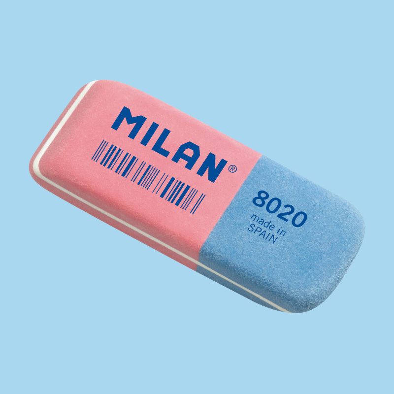 Milan Double-use Bevelled Erasers 8020 [Box of 20]