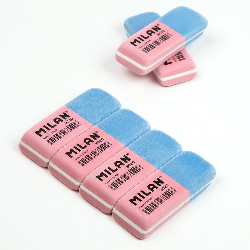 Milan Double-use Bevelled Erasers 8020 [Box of 20]