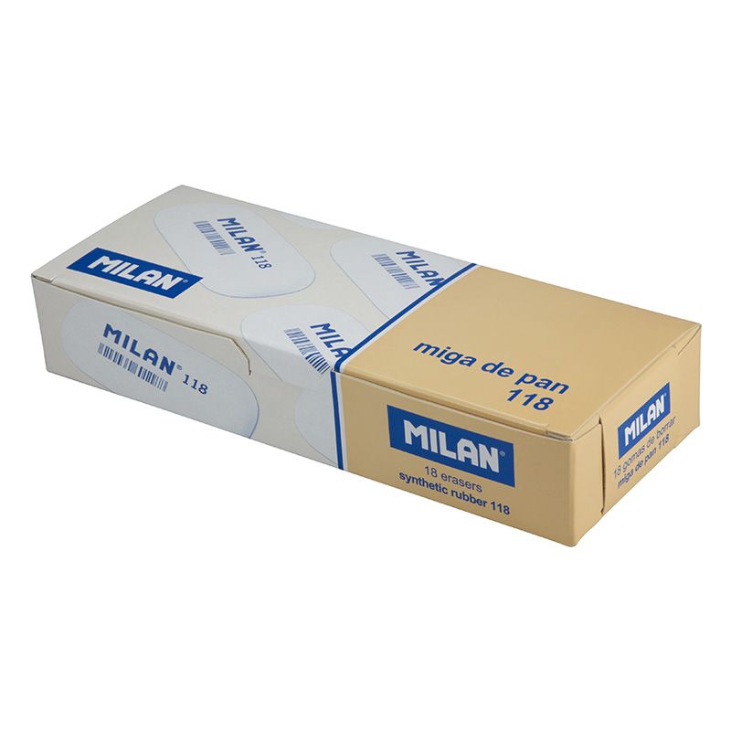 Milan Oval 118 Synthetic Eraser [Box of 18]